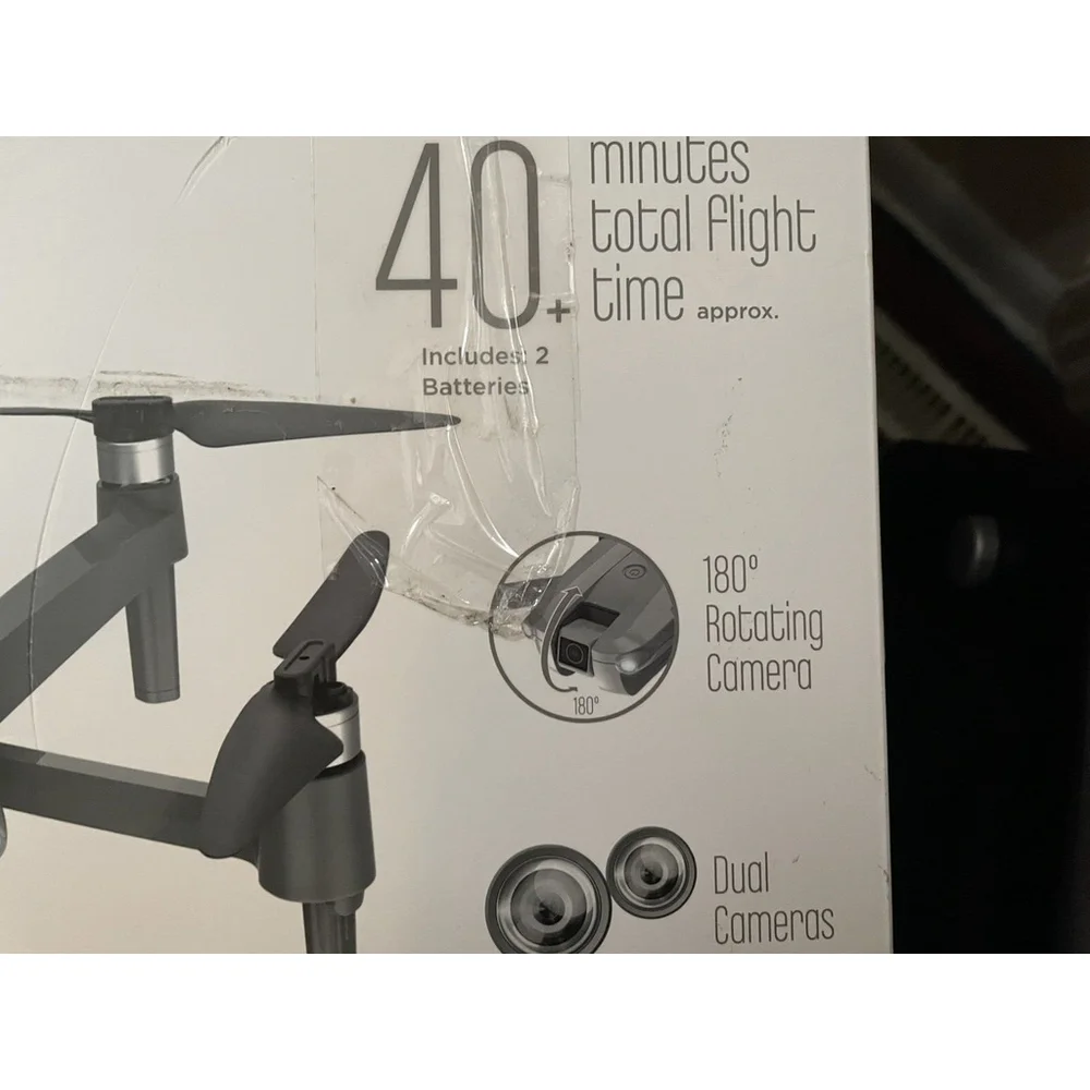 Phoenix GPS Foldable Video Drone 40 Minutes Total Flight Time Dual Cameras